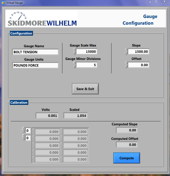 Virtual Gauge Installation Software